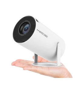 Mini Beyaz Taşınabilir 720p Sinema Projektörü, Bluetooth ve Android uyumlu