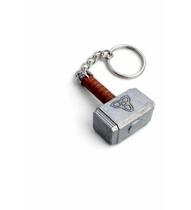 Döner Başlıklı Thor Çekici Mjolnir Anahtarlık Metal Görünümlü Marvel Figürlü Anahtar Zinciri