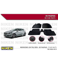 Mercedes A serisi w176 Havuzlu 3D Paspas Niken Siyah 2012+ Sonrası