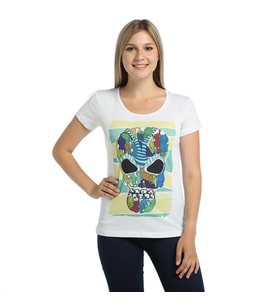 Bant Giyim - Cats Power Beyaz Kadın T-shirt Tişört