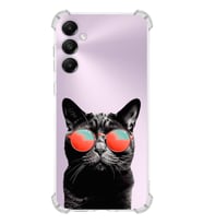 PrintiFy Samsung Galaxy A05S Uyumlu Kedi 3 Baskılı Şeffaf Köşe Korumalı Antişok Kılıf