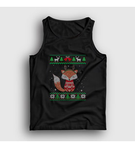 Presmono Unisex Siyah Yılbaşı Fox Tilki Atlet 368283tt