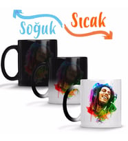 Bob Marley Mutluluğun Rengi Sihirli Kupa Bardak Porselen