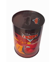 Cars Şimşek Mcqueen Metal Kumbara Orta Boy Orjinal Lisanslı 1 Adet Arabalar Siyah Kumbara Teneke
