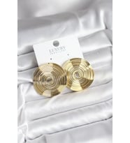 Pirinç Gold Renk Circle Model Kadın Küpe - TJ-BKP11435