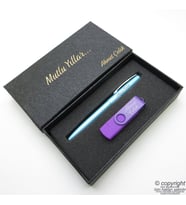 16GB. İsme Özel Otg Usb Bellek + Scrikss İsme Özel Kalem Seti - Mor Mint