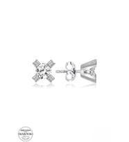 SWAROVSKİ TAŞLI  ZİRCONİA PIRLANTA MONTÜR TEK TAŞ 925 AYAR GÜMÜŞ KÜPE