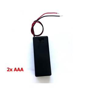 Electroon 2xAAA ince Kalem Pil Kutusu Kapaklı - 5Adet 