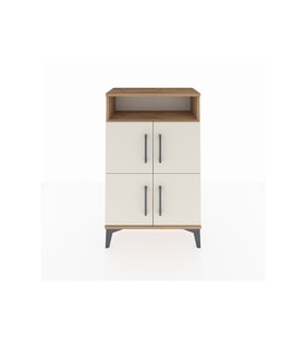 Arges Komodin Tek Raflı 4 Kapaklı 60x30x96 Çam-Aytaşı