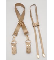 Angel Çanta Aksesuar Gold Renk Suni Deri 120X2.4 Cm Ayarlı Çanta Saplı Büzgülü Set Light Gold Metal