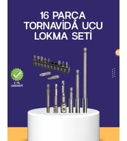 16 Parça Bits Ve Adaptör Seti Vidalama Tamir Bakım Seti