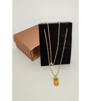 ELNES GOLD ANANAS FİGÜRLÜ KOLYE
