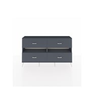 Arges Konsol 2 Raflı 4 Çekmeceli  176x30x99 Antrasit-Antrasit
