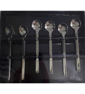 Çay Kaşığı Seti 6 Parça Paslanmaz Çelik 10cm (lekelenmeye ve korozyona dirençli)