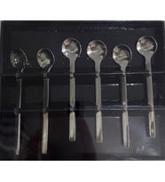 Çay Kaşığı Seti 6 Parça Paslanmaz Çelik 10cm (lekelenmeye ve korozyona dirençli)