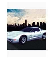 Corvette C-5 1997-2004 Tablo Ahşap Poster Dekoratif
