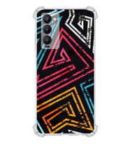 PrintiFy Tecno Camon 18P Uyumlu Köşe Korumalı Eskitme Tasarımlı Şeffaf Silikon Kılıf