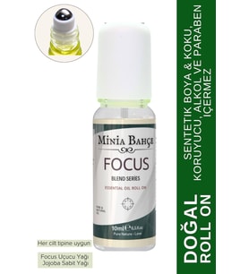 Doğal Roll on, Focus Uçucu Yağ Karışımı, Jojoba yağı. 10ml