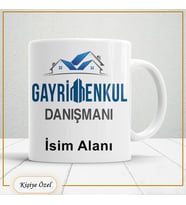 Gayrimenkul Danışmanlarına Özel İsim Yazılabilir Kupa Bardak – Kişiye Özel Meslek Temalı Hediye-128