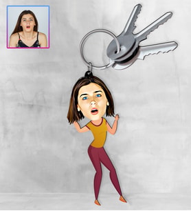 Kişiye Özel Karikatür Tasarım Anahtarlık 97229