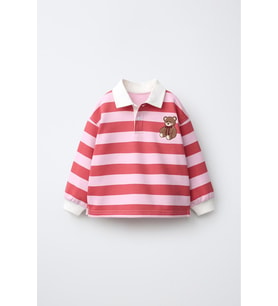 Ayıcık İşleme Detaylı Kız Çocuk Sweat - Pembe