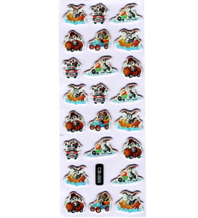 Sticker Kabartmalı Sticker Defter Planlayıcı Etiket (cb569) 16x7 cm- Uçaklı Tavşan