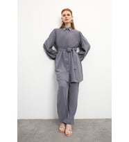 Leora Tunik Pantolon Takım - Gri
