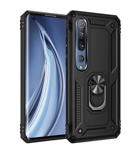 Xiaomi Mi 10 Kılıf Yüzüklü Zırh Tank Vega (Siyah)