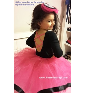 Siyah Tütü Minnie Mouse İşlemeli