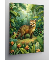 Kanvas Tablo Ormanda Yavru Leopar