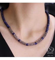 925 Ayar Gümüş Lapis Taşlı Kolye