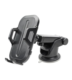 Araç İçi Telefon Tutucu Vantuzlu Teleskopik Kollu Ayarlanabilir Dashboard Cam Uyumlu Telefon Standı (Siyah)