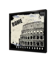 Roma Kalesi Çerçeveli Cam Tablo