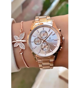 Daniel Klein MRD11839 Rose Gold Renk Kadın Kol Saati Bileklik Hediyeli