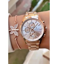 Daniel Klein MRD11839 Rose Gold Renk Kadın Kol Saati Bileklik Hediyeli