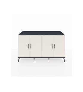 Kronos Konsol 4 Raflı 4 Kapaklı 176x59x99 Antrasit-Aytaşı/Çam