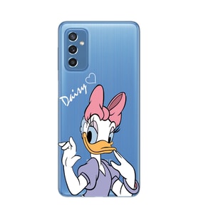 Samsung Galaxy M52 Uyumlu Ördek Desenli Şeffaf Telefon Kılıfı