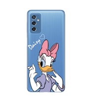 Samsung Galaxy M52 Uyumlu Ördek Desenli Şeffaf Telefon Kılıfı