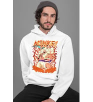 Tasarım Monkey D. Luffy Baskılı Unisex Oversize One Piece Anime Hoodie