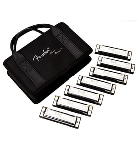 Fender 0990701049 Blues Deluxe 7'li Mızıka Seti (Çantalı) En Popüler Anahtarlarda (C, G, A, D, E, F, Bb) Profesyonel Mızıka Koleksiyonu