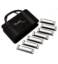 Fender 0990701049 Blues Deluxe 7'li Mızıka Seti (Çantalı) En Popüler Anahtarlarda (C, G, A, D, E, F, Bb) Profesyonel Mızıka Koleksiyonu