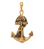 Anahtarlık Zincirli Çıpa N2 Pirinç Döküm (Bronz)