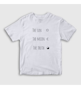 Presmono Unisex Çocuk Beyaz The Sun The Moon The Truth Dizi Teen Wolf T-Shirt 341207tt (Beyaz)