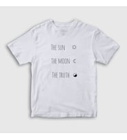 Presmono Unisex Çocuk Beyaz The Sun The Moon The Truth Dizi Teen Wolf T-Shirt 341207tt (Beyaz)