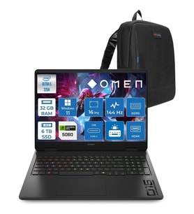 HP Omen 16-AM0037NT Intel Core Ultra 5 225H 32GB Ddr5 6tb SSD RTX5060 8gb Gddr7 Windows 11 Home 16 Inç Wuxga (1920X1200) 144Hz 300NITS IPS Taşınabilir Bilgisayar C39JBEAH17 + Zetta Çanta