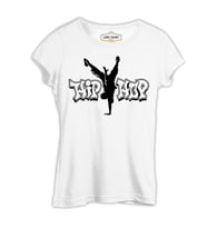 Hip Hop - Dans Beyaz Kadın Tshirt