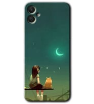 Galaxy A05 Kılıf HD Desen Baskılı Kılıf - Kedili Kız