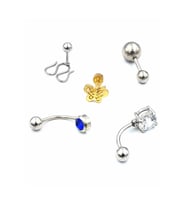Renkli Taşlı Çelik 5 Adet Kaş Tragus Piercing