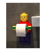 Tuvalet Kağıdı Tutucu Tuvalet Kağıtlığı - Büyük Boy -Lego Adam Tuvalet Kağıdı Tutucu