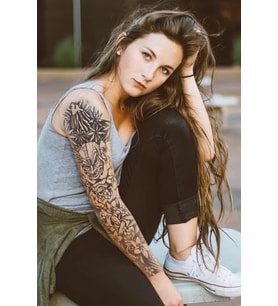 Caş Dekorasyon Motifli Geçici Kol Dövme Tattoo